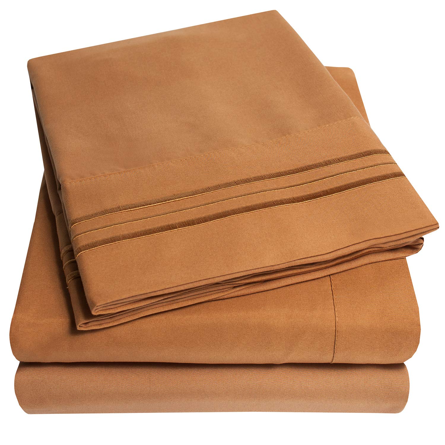 1500 Supreme Collection King Sheet Sets Mocha Brown - Luxury Hotel Bed Sheets And Pillowcase Set For King Mattress - Extra Soft,