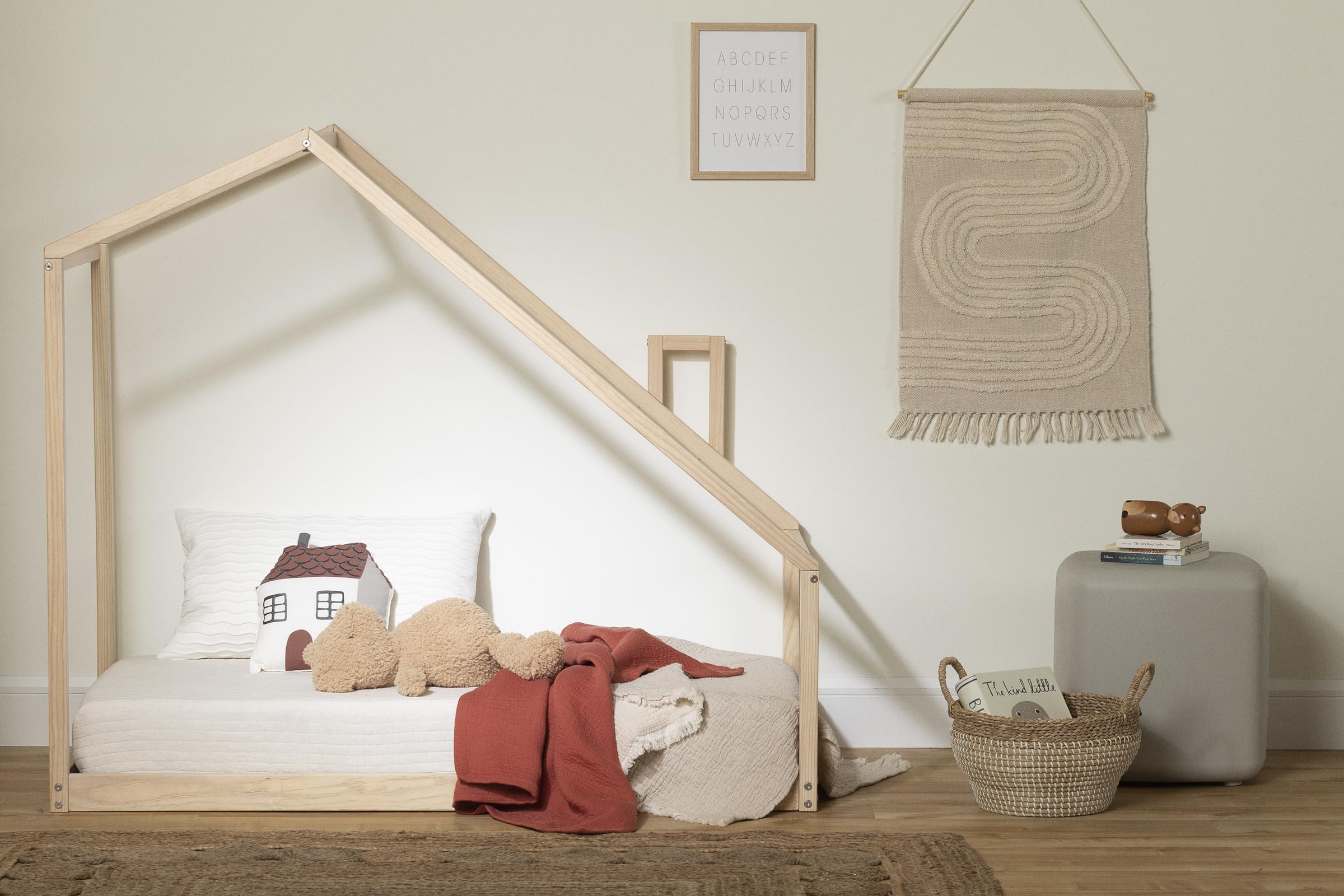 South Shore Sweedi House Bed Natural, Scandinavian