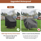 Mrrihand Patio Chair Covers, 2 Pack Outdoor Swivel Lounge Chair Cover, Heavy Duty Patio Rocking Chair Covers, Patio Furniture Covers Waterproof, 30' W×34' D×38.5' H, Black