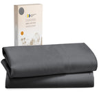 California Design Den 100% Cotton Pillow Cases Standard Size Set Of 2, Soft & Cooling Sateen Weave Pillow Cases Queen (Grey)