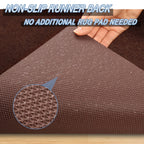 Freadem Runner Rugs 4' X 37' Indoor Outdoor Carpet Runner, Area Rugs With Anti-Slip Rubber Backing For Aisle Hallway Balcony Gar