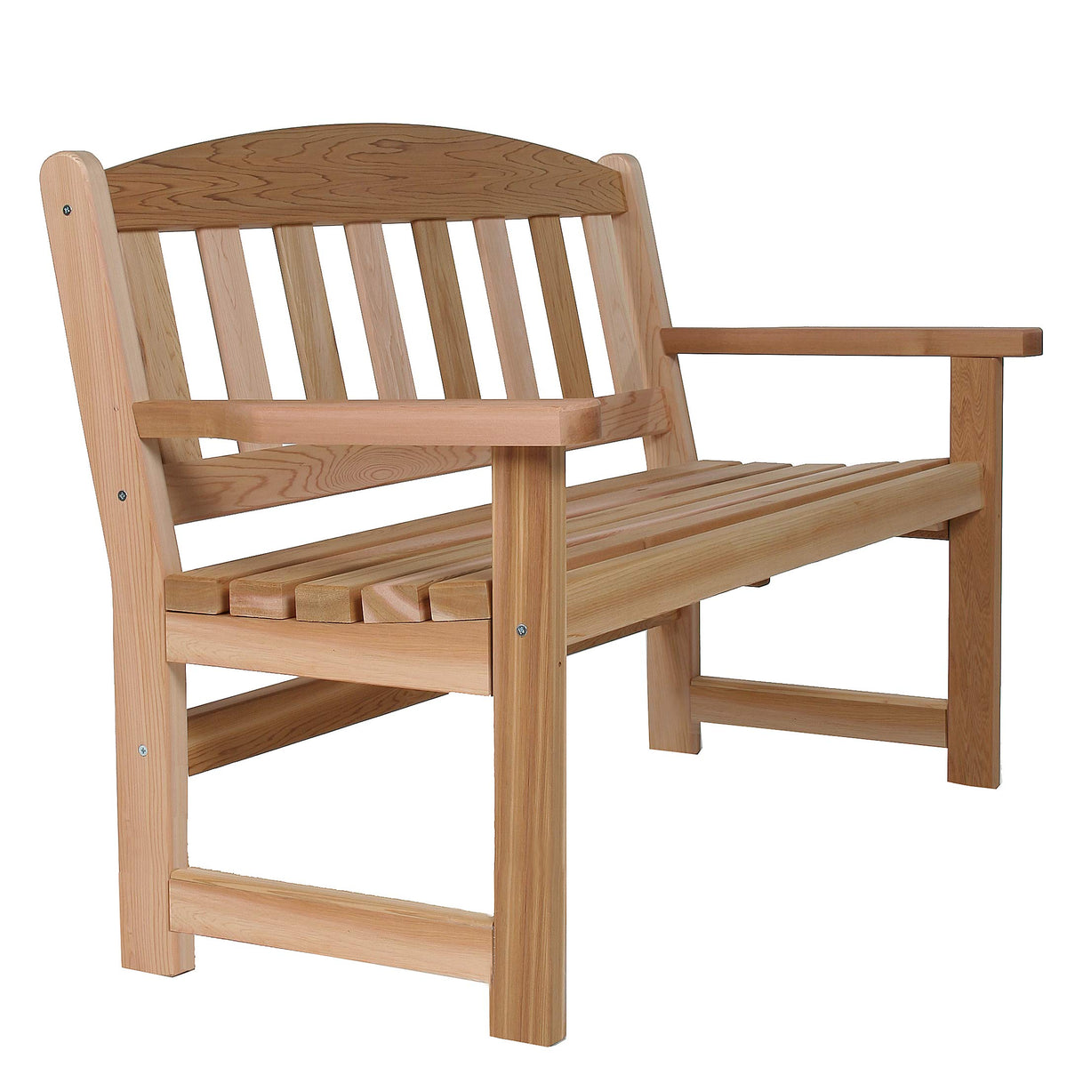 All Things Cedar GB48 Garden Bench Wood | Outdoor Bench, Real Wood Bench Chair | Handcrafted Comfort, Durable Patio Bench for Garden Retreats (51x23x34)