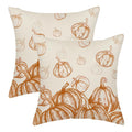 Fall Pillow Covers 16X16 Autumn Burnt Orange Pumpkins Decor Throw Pillows Case For Couch Harvest Thanksgiving Farmhouse Indoor O