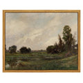 InSimSea Framed Canvas Wall Art, Vintage Landscape Art for Living Room Hallway Shelf, 10x8in, Impressionist French Countryside P