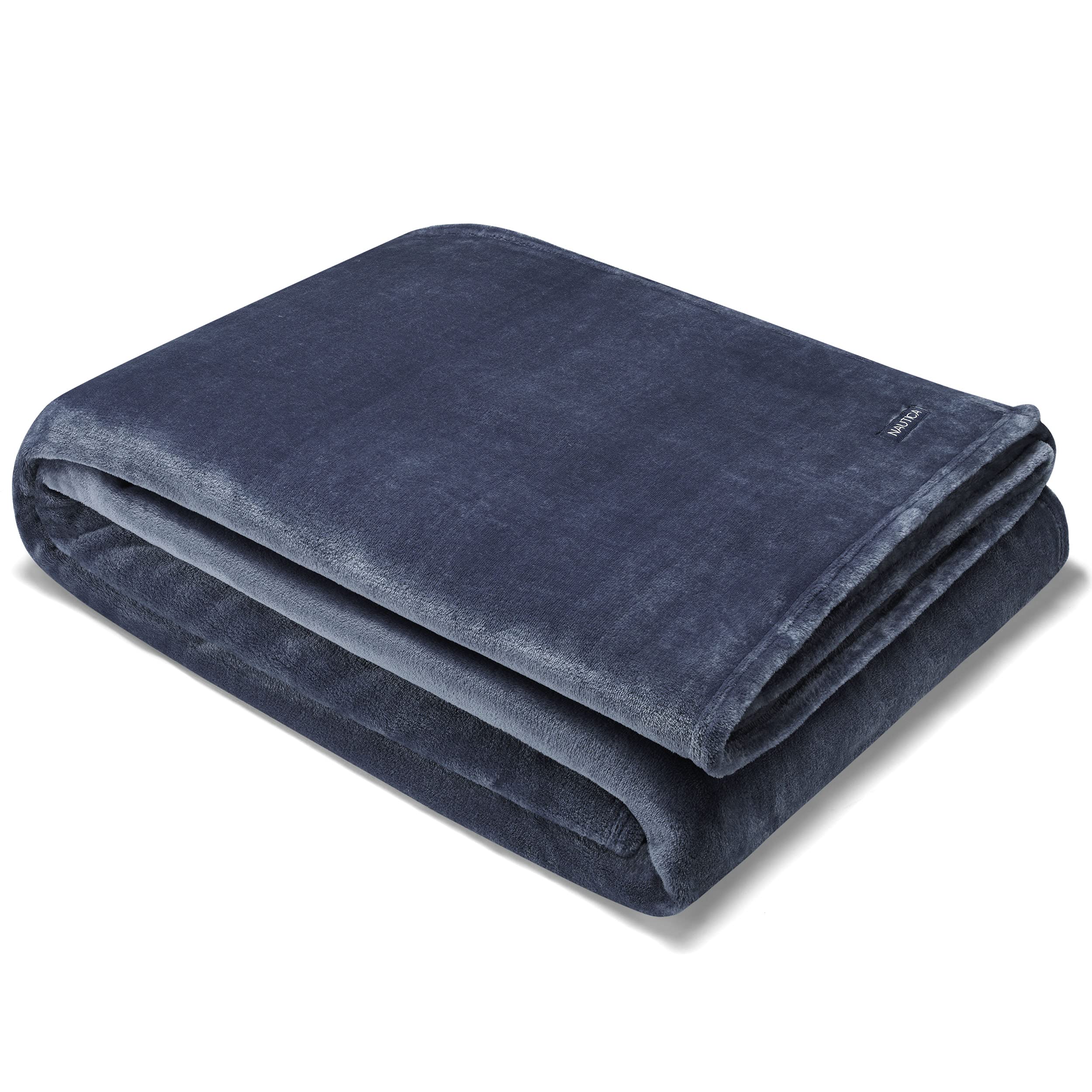 Nautica - Ushsee1106038  Solid Collection  Silky Microfiber Ultra Soft And Cozy Plush Light-Weight Fleece Blanket, Easy Care Mac