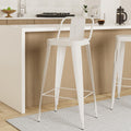 Amazon Brand  Solimo Iron Bar Stool | 44D X 36W X 99H Cms | White