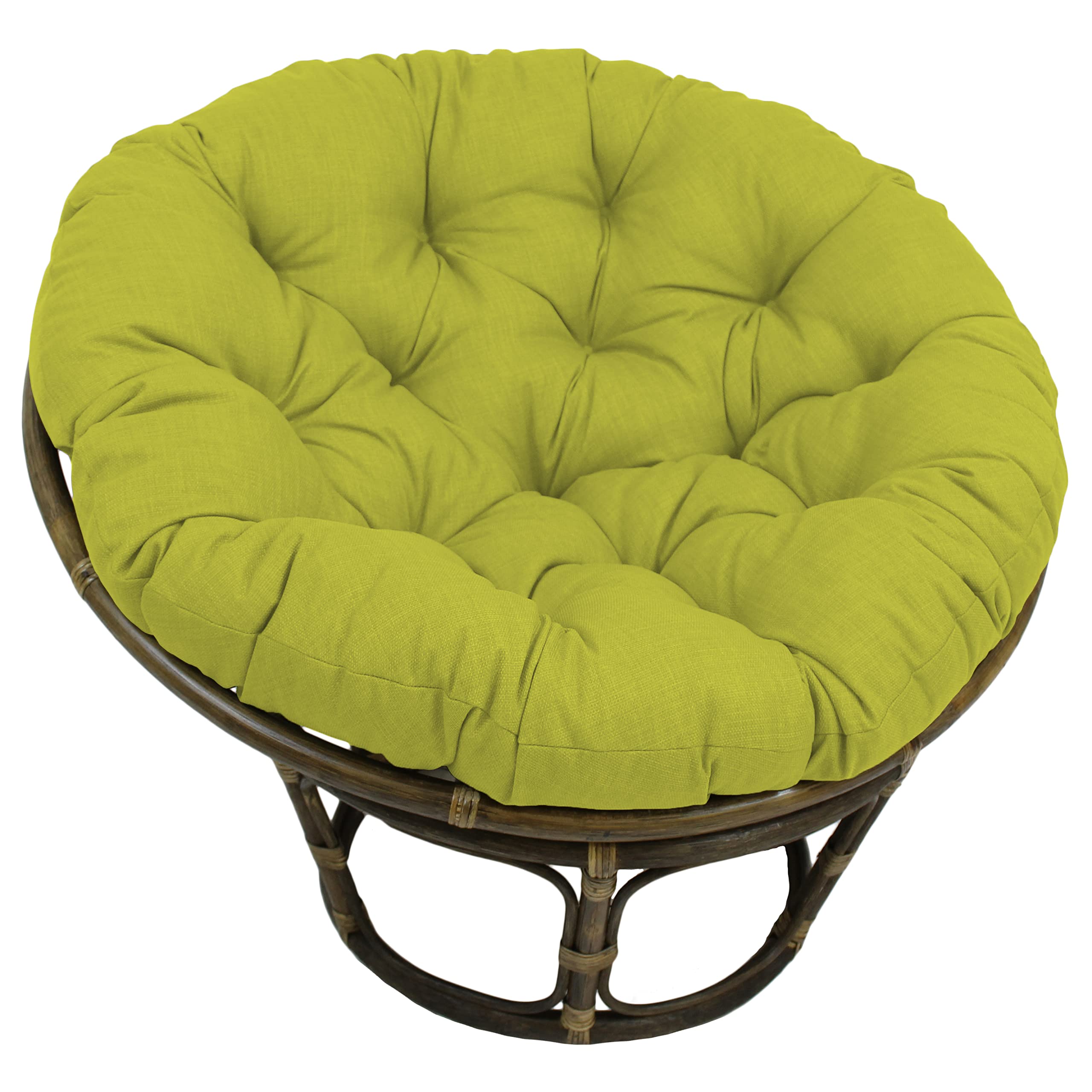 International Caravan 42-inch Rattan Papasan Chair with Solid Outdoor Fabric