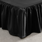 SLEEP ZONE Ruffled Bed Skirts Twin Size, Anti-Static Bedskirt Dust Ruffles with 15 inches Tailored Drop, Easy Fit, Fade Resistan