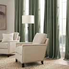 Ryb Home Sage Green Velvet Curtains 63 Inches Length With Hook Tape, Thermal Insulated Privacy Protect Decorative Drapes For Bathroom Window, W 42 X L 63 Inches, 2 Panels Set