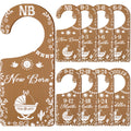 CORNER LACE Baby Closet Dividers 8PCS, Mexican Talavera Wooden Double-Sided Clothes Size Hanger/Organizer from Newborn to Toddle
