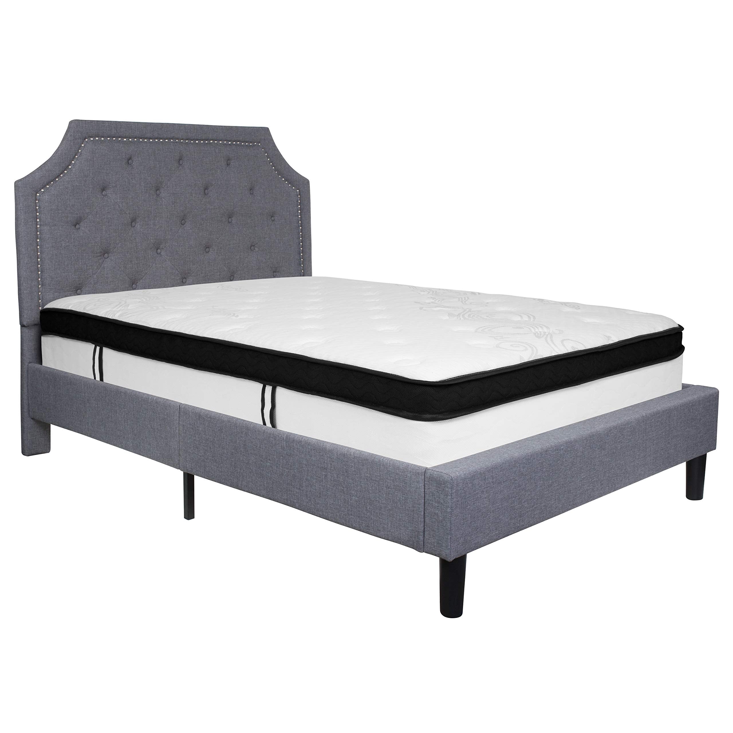 Flash Furniture Brighton Upholstered Platform Bed