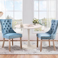Soartalent 3-Pieces 31.5' Round Dining Table Set For 2, White Dining Table & 2 Velvet Upholstered Dining Chairs For Kitchen Din