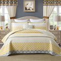 Dduoxin Floral Quilts King Size - 100% Cotton Reversible King Quilt With 2 Pillow Shams, Farmhouse Soft Bedspreads Lightweight K