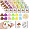 Wettarn 24 Sets Poo Gifts Positive Cute Stress Balls with Support Gift Boxes Funny Bulk Poop Party Favors for Employee Coworker 