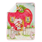 Jay Franco Strawberry Shortcake Berry Playhouse Plush Throw Blanket 46 x 60 Inches Multi