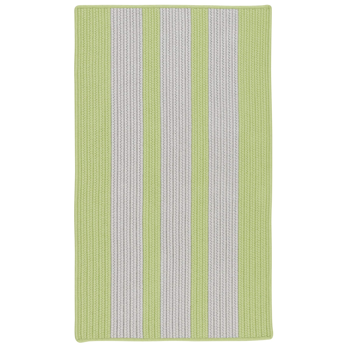 Colonial Mills Everglades Vertical Stripe Braided Rug 3' X 5' Horizon Green