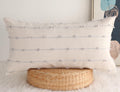 NUYECY Boho Long Lumbar Pillow Covers 14 x 28 Stone Grey,Classic Striped Pattern Cotton Decorative Long Lumbar Pillow Cover Case