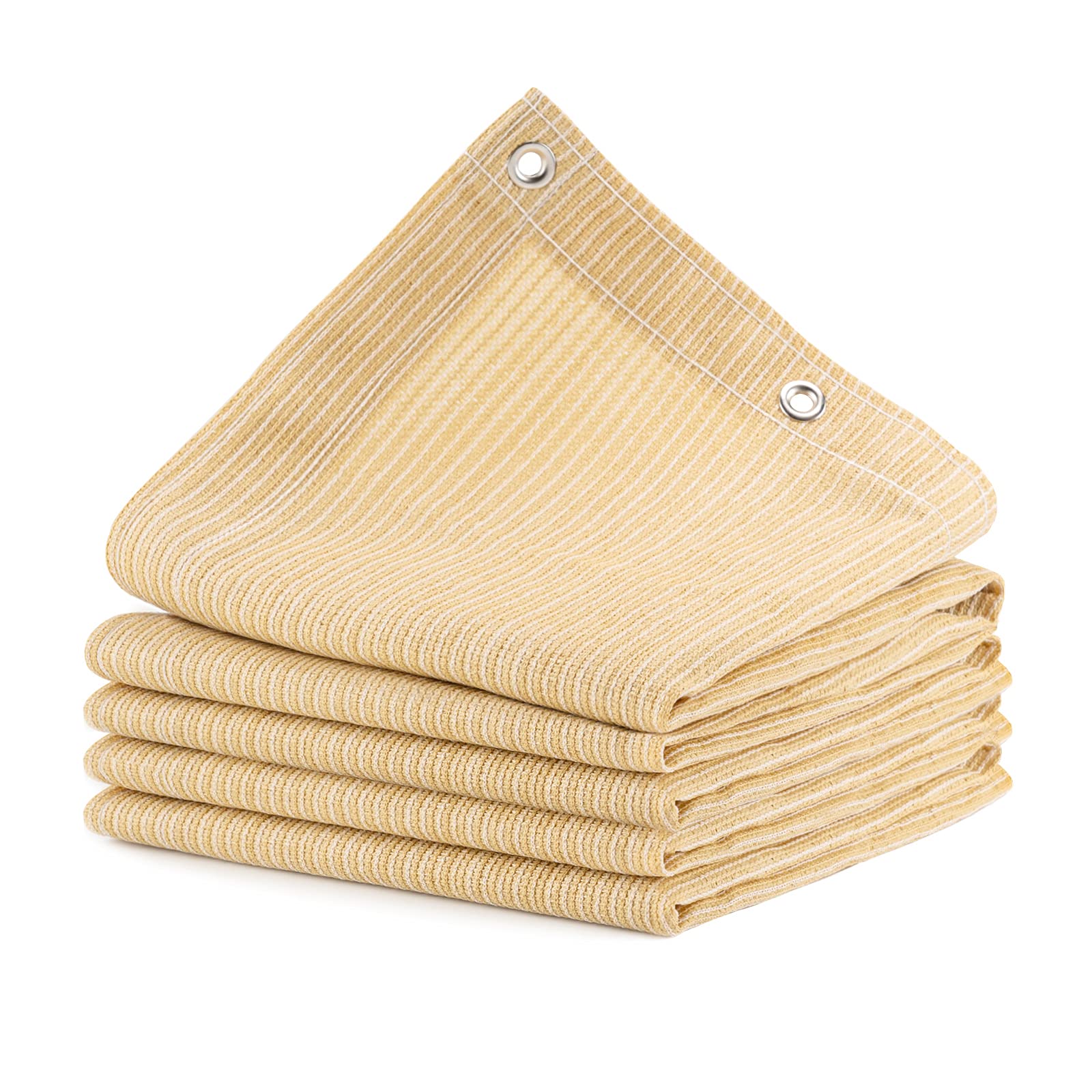 Abosun Outdoor Sun Shade Cloth, 8’ X 20’, Pergola, Deck, And Backyard Patio Sunshade With Uv Protection, Heat Resistant Hdpe Material, Reinforced Grommets (8X20 Ft,Wheat)