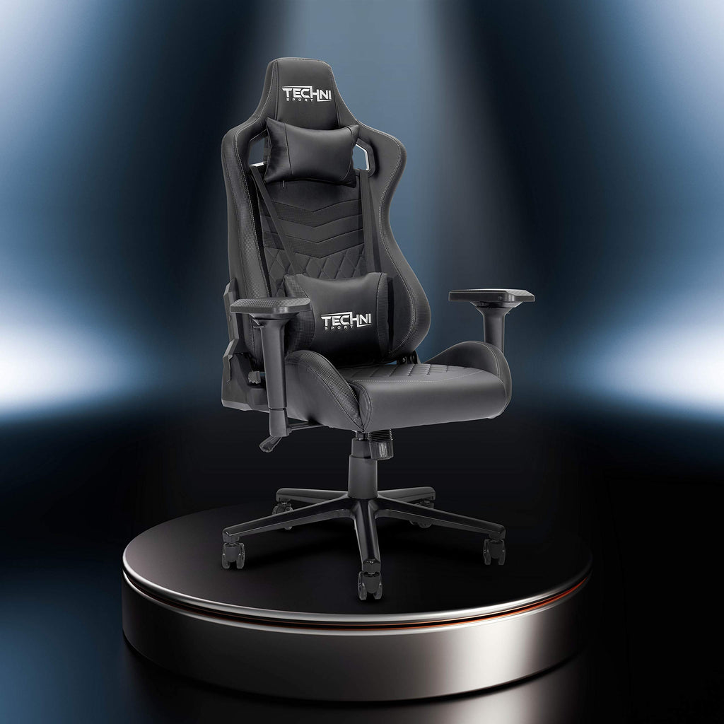 Techni Sport Ts-83 Ergonomic High-Back Fabric Racer Style Pc Gaming Chair- Black