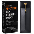 Performore Magnetic Leather Pen Holder Pouch - Strong Magnet For Refrigerator & Metal Surfaces, Simple Design, Durable & Water-R