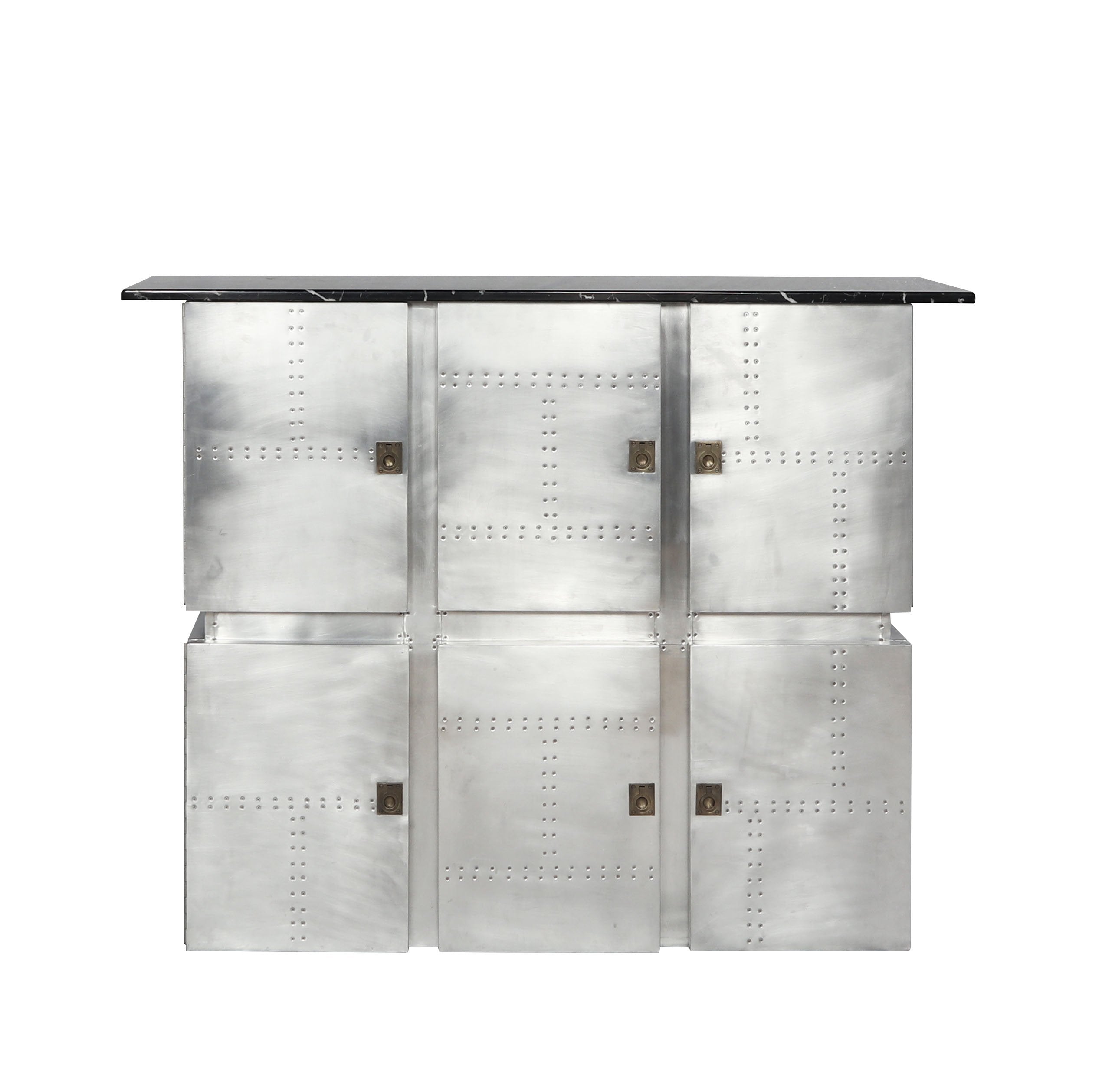 ACME Furniture Table, Marble & Aluminum