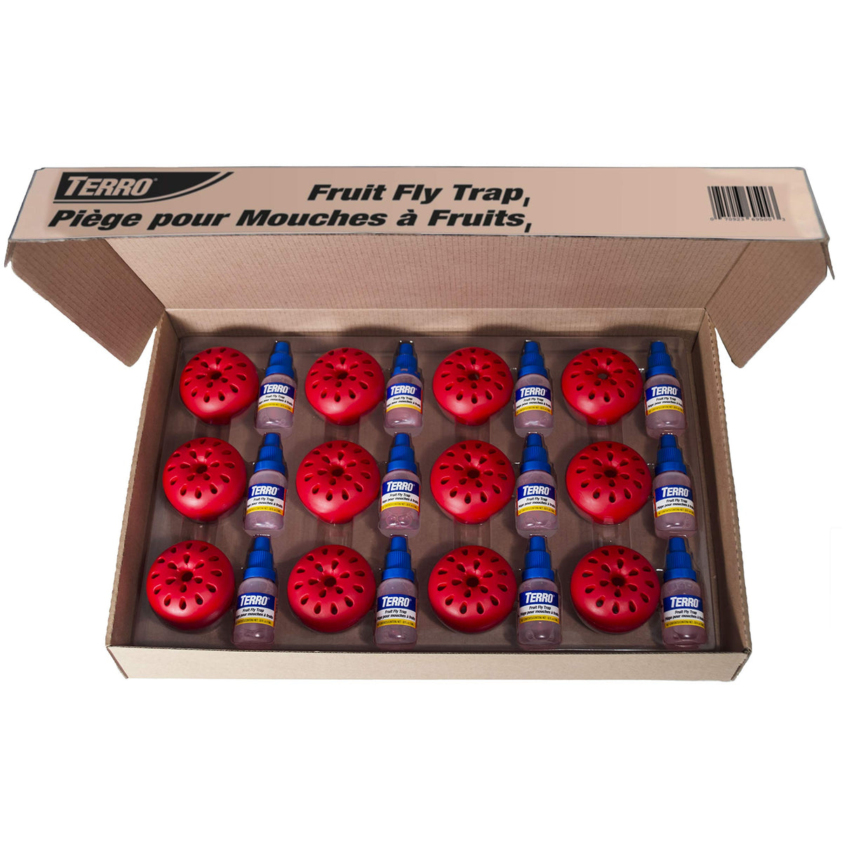 Terro T2512 Ready-To-Use Indoor Fruit Fly Killer And Trap With Built In Window - 12 Traps + 540 Day Lure Supply