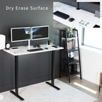 Vivo Electric Dry Erase 60 X 24 Inch Standing Desk Workstation, Memory Controller Height Adjustment, 1B Series, Whiteboard Top Black Frame, Desk-Kit-1B6We