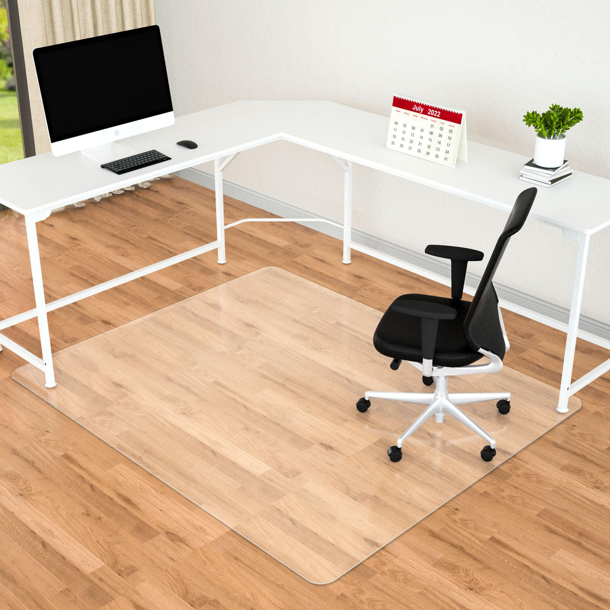 Amyracel Office Chair Mats For Hardwood Floors- 48' X 60' Desk Floor Mat For Hardwood Floors, Easy Glide Desk Chair Mat For Ha