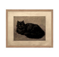 Poster Master Vintage Cat Poster - Retro Black Persian Cat Painting Print - Black Cat Art - Gift for Men, Women, Animal Lover - 