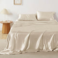Bedsure Satin Sheets - Similar To Silk Bedsheets, 4-Piece Luxury & Ultra Soft Full Sheet Set, Non-Fading & Wrinkle Free, Good Fo