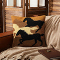 Leinuosen Western Cowboy Horse Throw Pillow 18 x 18 Inches Brown Cowboy Pillow Stuffed Gift for Men Derby Day Western Country Di