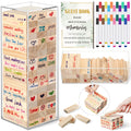 Beeveer 80 Pcs Wedding Guest Book Alternative Wooden Block Guest Book for Wedding Sign in Bridal Shower Decoration Wooden Block 