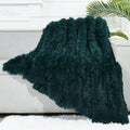 Gonaap Fuzzy Faux Fur Throw Blanket Twin Size Dark Teal Super Soft Cozy Plush Fuzzy Shaggy Blanket For Couch Sofa Bed (Dark Teal