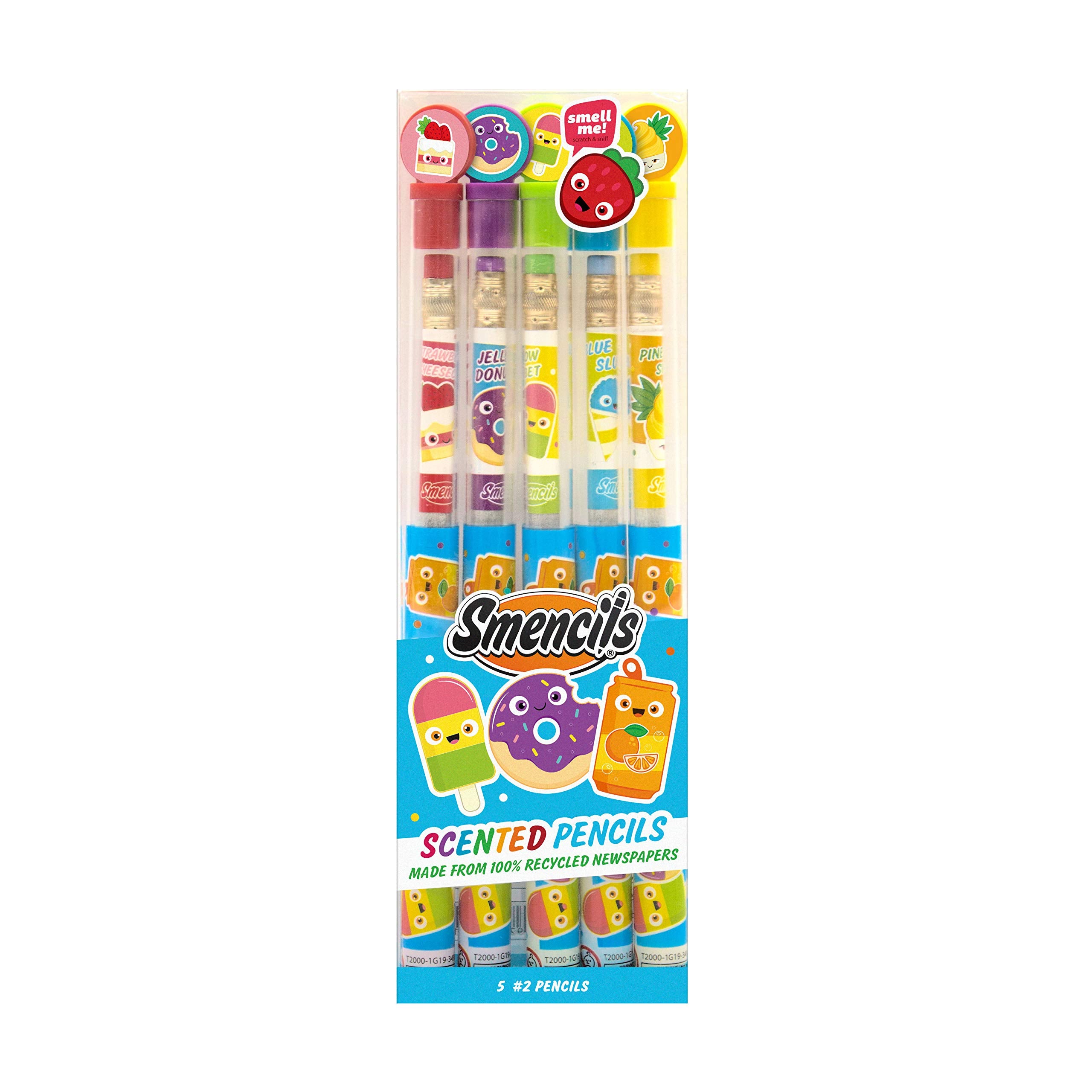 Scentco Graphite Smencils 5-Pack Of Hb #2 Scented Pencils