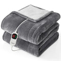 Homemate Electric Heated Blanket Twin - 62'X84' Heating Bed Blankets Throw With 10 Heating Levels 8 Hours Auto Off Fast Heatin