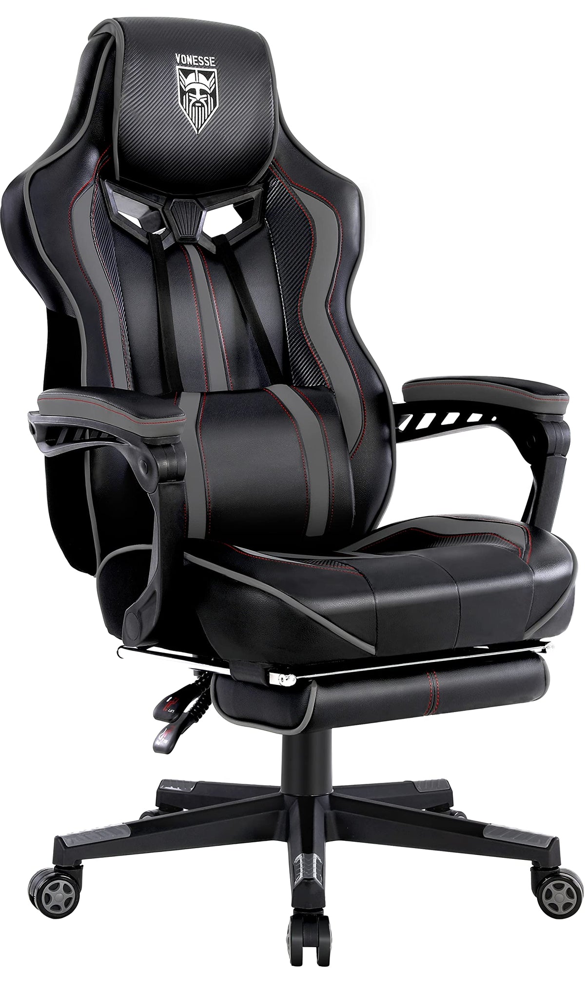 Vonesse Gaming Chair for Adults Gaming Chairs with Footrest Reclining Computer Gaming Chair for Heavy People Gamer Chair Big and