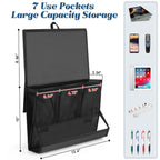 Retyion Bedside Storage Organizer With Power Strip Holder And Adjustable Straps Bed Hanging Bag For Home Bunk Bed Dorm Sofa (Bla