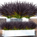 Phliofd 16Pcs Artificial Grass Fake Grass Plants 17.3in Outdoor Plants UV Resistant Faux Greenery Stems for Home Window Garden P