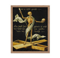 Poster Master Vintage Medieval Poster - Retro Gothic Print - Gift for Artist, Friend - Allegory of Life and Death, Skeleton, Dar