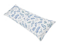 Sweet Jojo Designs Floral Leaf Body Pillow Case Cover (Pillow Not Included) - Blue Grey and White Boho Watercolor Botanical Flow