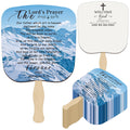 25 Pcs Church Fans How Great Thou Art Hand Held Fans Christian Paper Cardboard Hand Held Parlor Fans the Lords Prayer Hand Fans