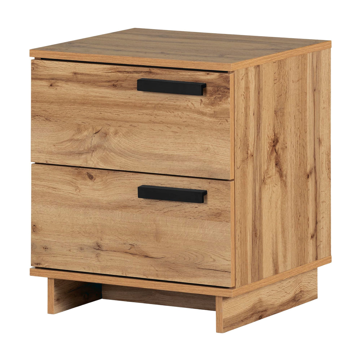 South Shore Cavalleri Nightstand With 2 Drawers, Nordik Oak