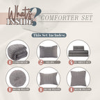Elegant Comfort Softest, Coziest, 10Pc Pleated Bed-In-A-Bag, Ruched Ruffle Comforter Set Featuring Decorative Pillows And Fitted