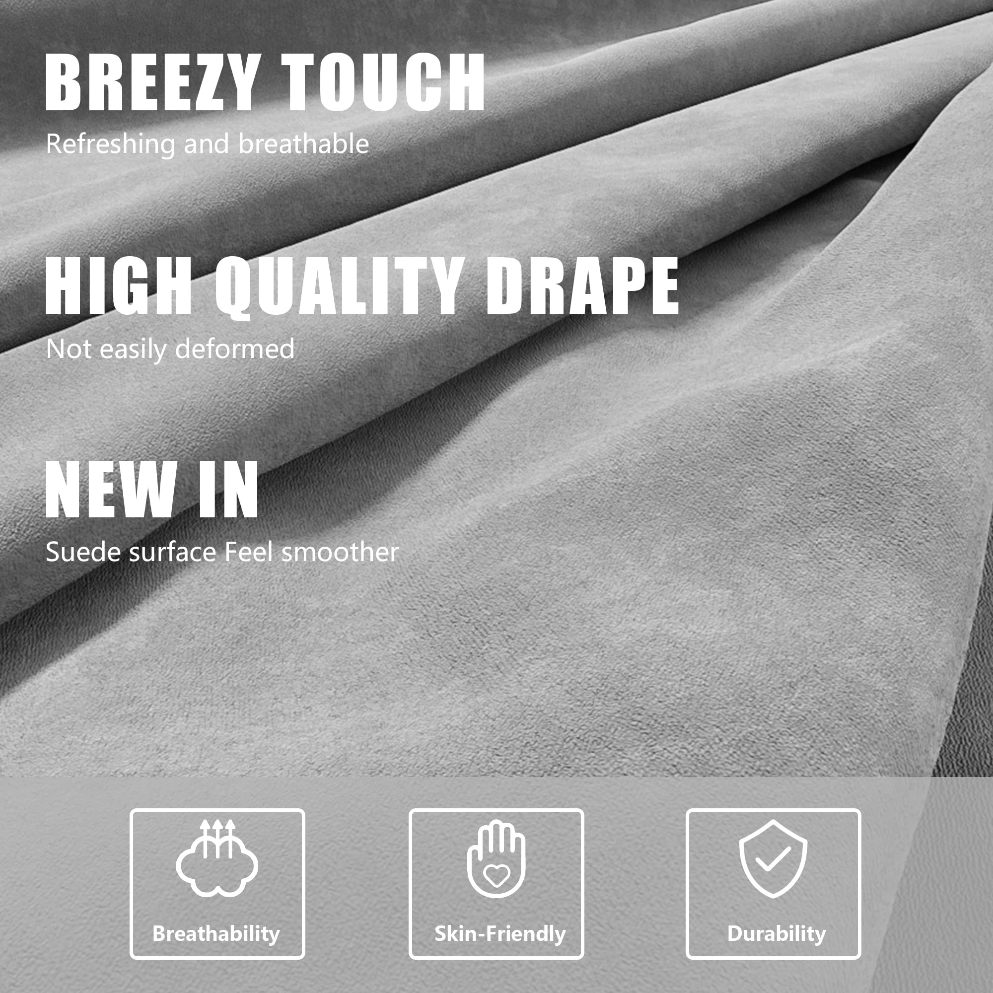 Dowinx Gaming Chair Fabric With Pocket Spring Cushion, Massage Game Chair Cloth With Headrest, Ergonomic Computer Chair With Footrest 290Lbs, Light Grey