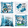 Lanpn Cute 20X20 Christmas Throw Pillow Covers Set Of 4, Gnome Snowman Decorative Holiday Pillow Case Cushion Cover 20 X 20 For