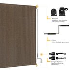 Vicllax Outdoor Roller Shade, Patio Cordless Blinds Roll Up Shade (4' W X 6' L), Mocha