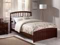 AFI Richmond Full Size Bed with Matching Footboard & Charging Station in Walnut