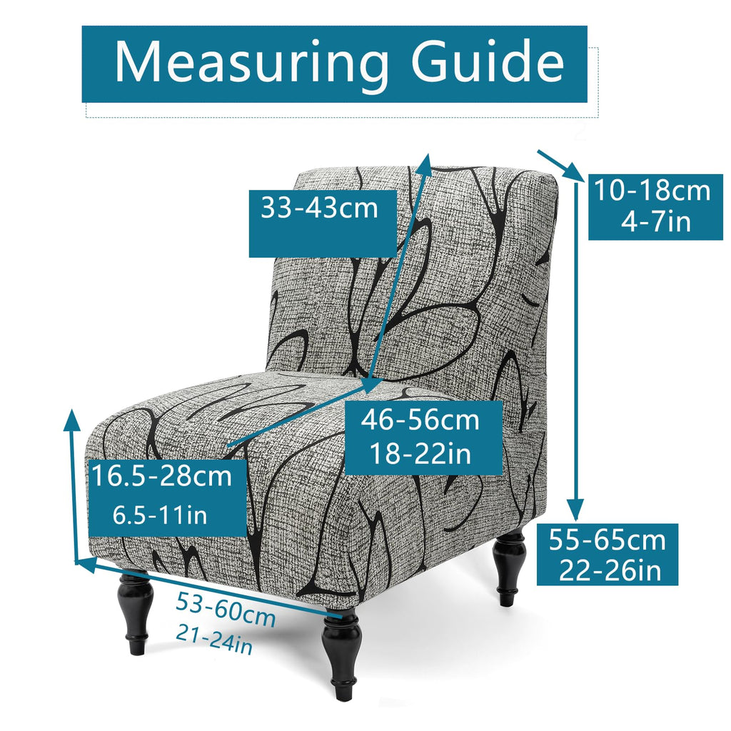 Liykimt Armless Accent Chair Cover Slipcover,Slipper Chair Stretch Spandex Removable For Armless Chair Furniture Protector Covers For Living Dining Room Hotel (Blue, 1)