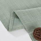 Jinchan Linen Textured Curtains 96 Inches Long Curtains For Living Room Heathered Green Curtains Grommet Top Light Filtering Dra