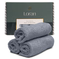 Silver Grey Washcloths Set of 6 Soft Facial Cloths 10    x 10    100% Viscose Derived from Bamboo Spa-Like Feel Silky Face Cloth